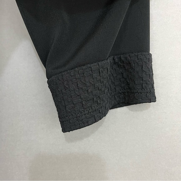 Chicos Black Round Neck 3/4 Sleeve Blouse - Picture 4 of 12